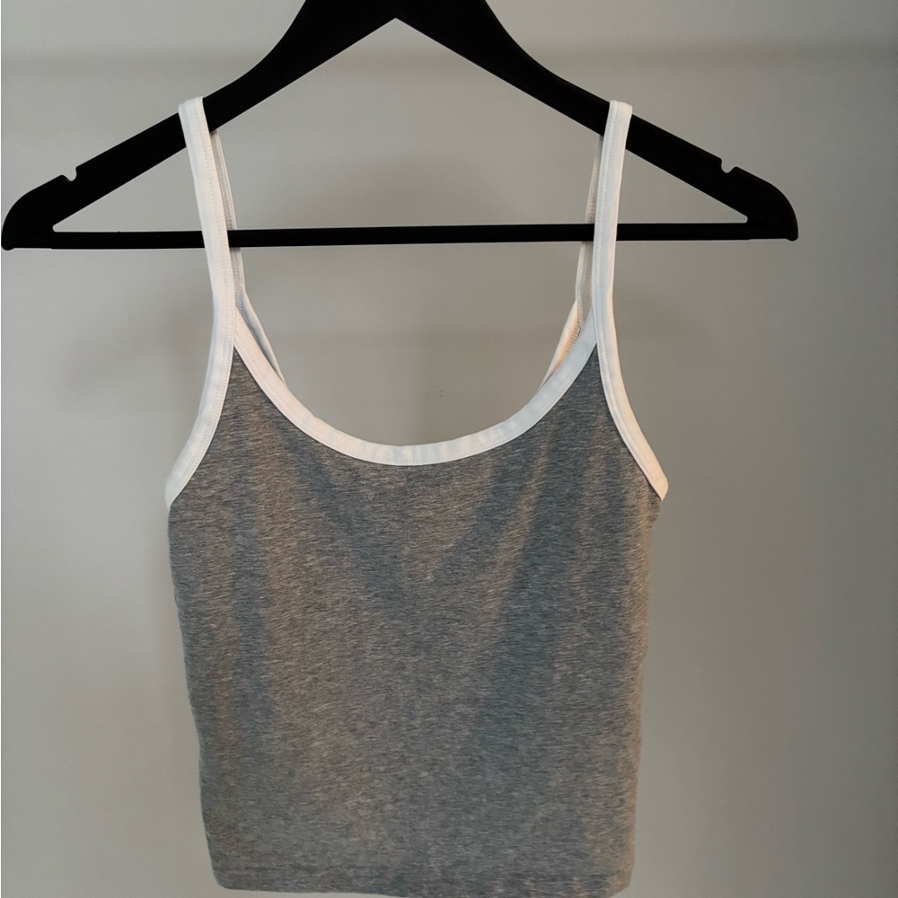 TNA Gray Tank with White Trim